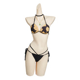 Women My Dress-Up Darling Kitagawa Marin Cosplay Two Piece Bikini Beach Swimsuit Halter Neck Swimwear Bathing Suit - INSWEAR